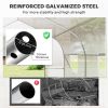 19.5 Ft x 9.8 Ft Outdoor Greenhouse w/ White PE Cover and Heavy Duty Steel Frame