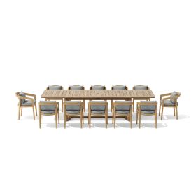 SET-367 13-PC TOSCANA EXTENSION DINING TABLE