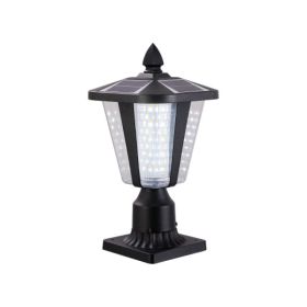 Solar Pillar Headlights With Dimmable LEDs 1-pack (Option: Black)