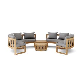 Circular Modular Deep Seating Set (Option: SET-811)