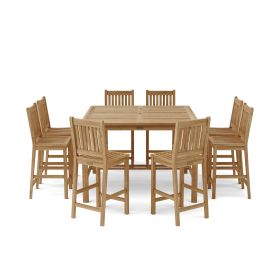 Windsor 9-Pieces Square Bar Set (Option: Avalon)