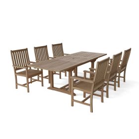 Bahama Wilshire Armchair Extension Dining Set (Option: 7-Pieces)