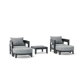 Coronado Aluminum Deep Seating Set (Option: SET-172 5-pc)