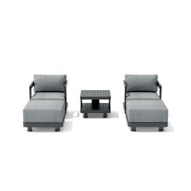 Granada Aluminum Deep Seating (Option: SET-905-AL 5-pc)
