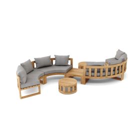 Circular Modular Deep Seating Set (Option: SET-813)